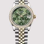 A Blooming Marvel: Perfect Swiss Rolex Datejust 31 Fake Watches UK With Diamond-Set Blue And Green Floral Motif Dials